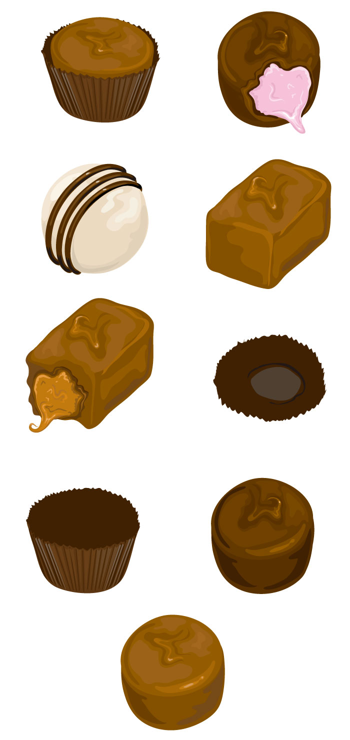 チョコレートの無料イラスト