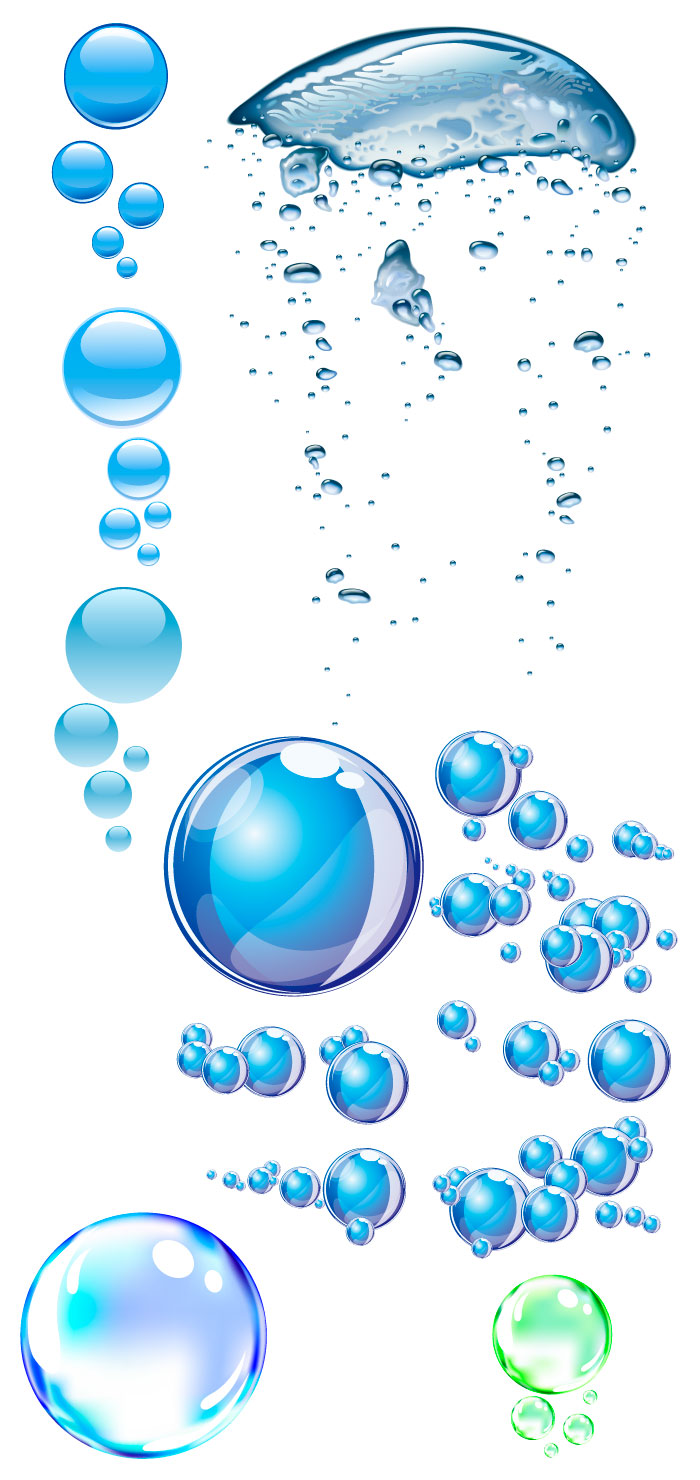 水の泡・バブルの無料イラスト
