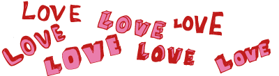 LOVEの手書きローマ字の無料イラスト