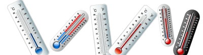 温度計と湿度計の無料イラスト