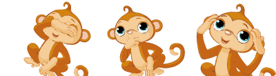 猿のキャラクターの無料イラスト