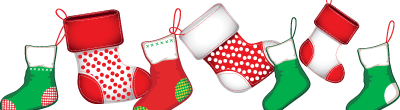 クリスマスの靴下の無料イラスト