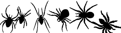 蜘蛛のシルエットの無料イラスト
