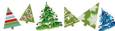 クリスマスツリーの無料イラスト